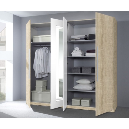 Four-door wardrobe Vera oak sonoma Helvetia Wieruszów