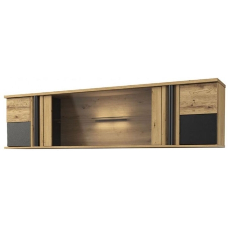 Hanging display cabinet large 2D2DS with lighting Omega Mebin