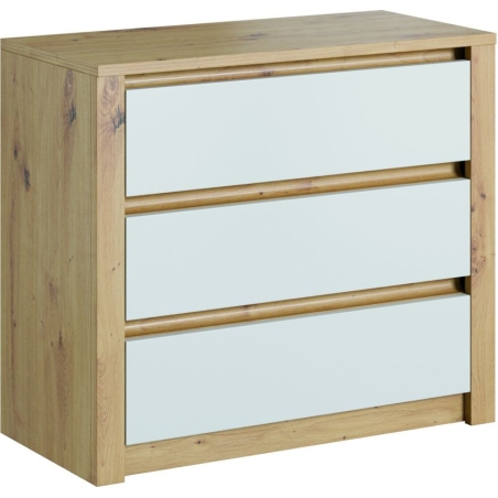 K3S Malta chest of drawers oak artisan/white matt Gała Meble