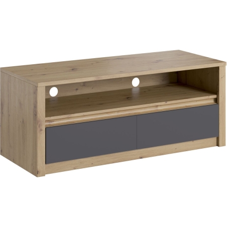 RTV Cabinet Malta oak artisan/smooth grey Gała Meble