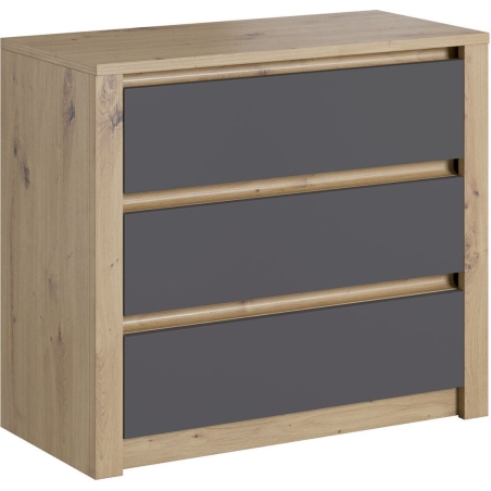 K3S Malta chest of drawers oak artisan/smooth grey Gala Meble