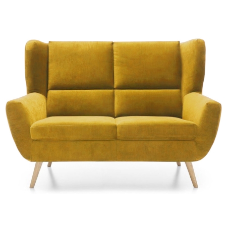 Gala Fabrics Gr.C+ - Nordic 129, colour - shades of yellow, Gala colour feet without chrome - Beech nature