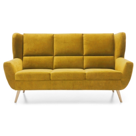 Gala Fabrics Gr.C+ - Nordic 129, colour - shades of yellow, Gala colour feet without chrome - Beech nature