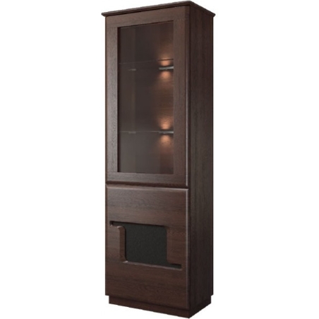 Single display cabinet 1D1DS right with lighting Baggio Mebin