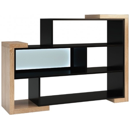 Corino free-standing bookcase with recess lighting left Mebin