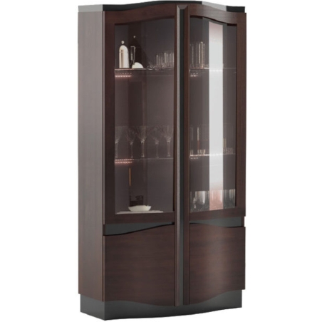 Diuna Double glass cabinet 2DS2D with lighting Mebin