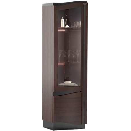 Diuna Glass single cabinet 1DS1D left/right with lighting Mebin