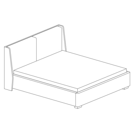 Monaco bed 200 X 200 cm New Elegance (upholstered furniture)