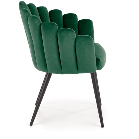 K410 krzesło ciemno zielone velvet Halmar