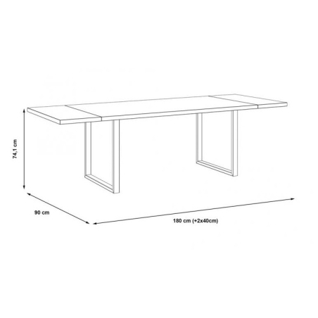 Stół nierozkładany + system wydłużający TBLT483-C826 Forte