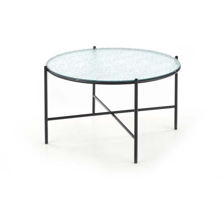 Rosalia glass bench with black legs Halmar