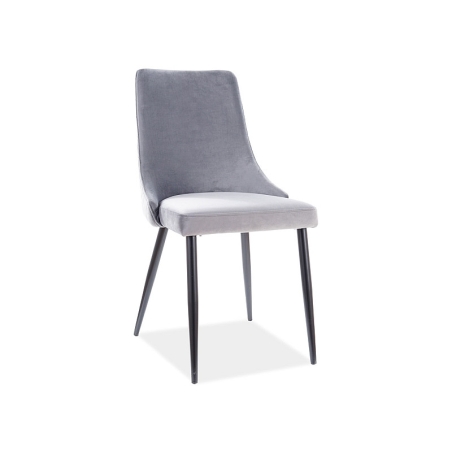 Piano B Velvet grey Bluvel 14 chair Signal
