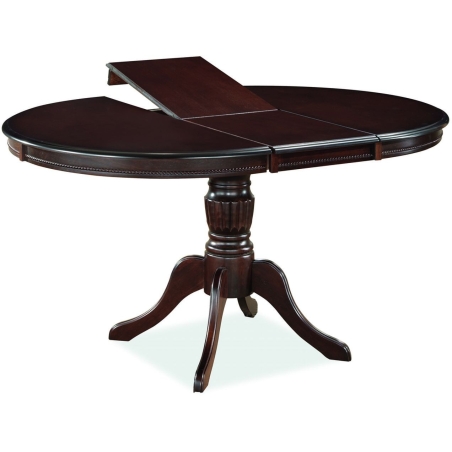 Olivia dark walnut round folding table 106-141x106 Signal