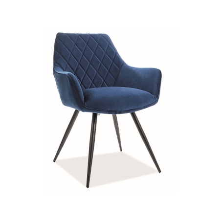 Linea Velvet chair navy blue Signal