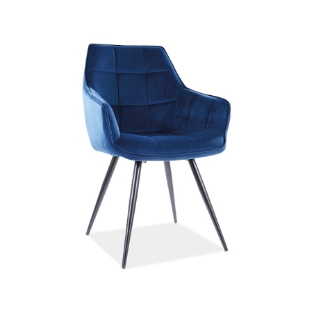 Lilia Velvet chair navy blue Signal
