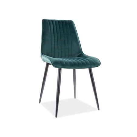 Kim Velvet Chair Black Frame Green Bluvel 78 Signal