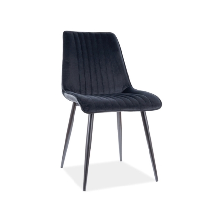 Kim Velvet Chair Black Frame Bluvel 19 Signal