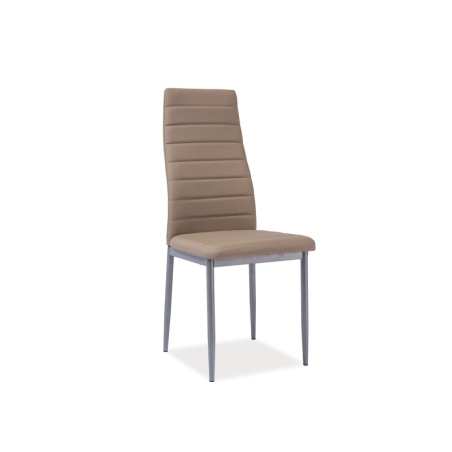 Chair H261 Bis Aluminium dark beige eco leather Signal