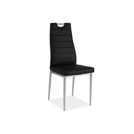 H260 chair chrome black eco leather Signal