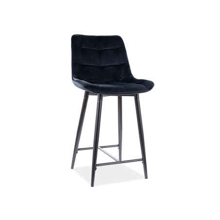 Half-hocker Chic H-2 Velvet black Bluvel 19